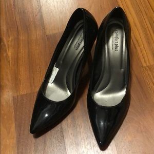 Patent black heels